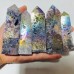 Aura Sphalerite Geode Quartz Four-Sided Tower Points Wholesale