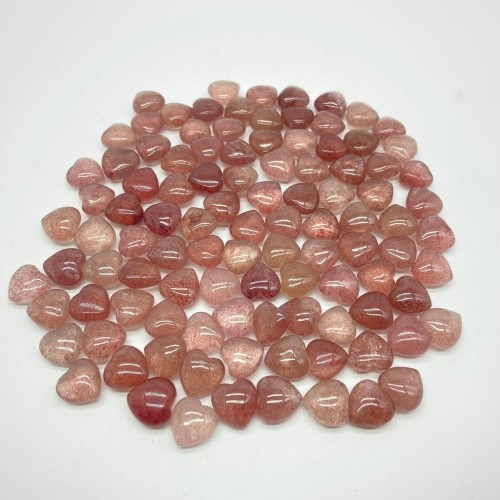 99 Pieces Mini High Quality Strawberry Quartz Heart DIY Pendant