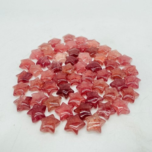 Mini Strawberry Quartz Star DIY Pendant Wholesale