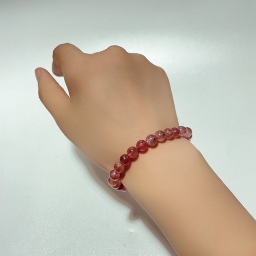 High Grade Clear Red Tourmaline Bracelet (HGUB18)