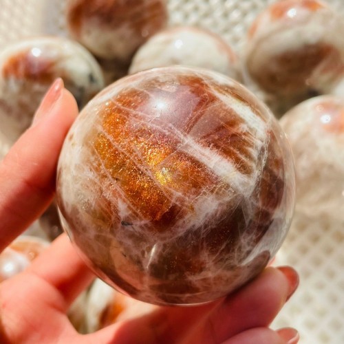 10 Pieces Beautiful Sunstone Spheres