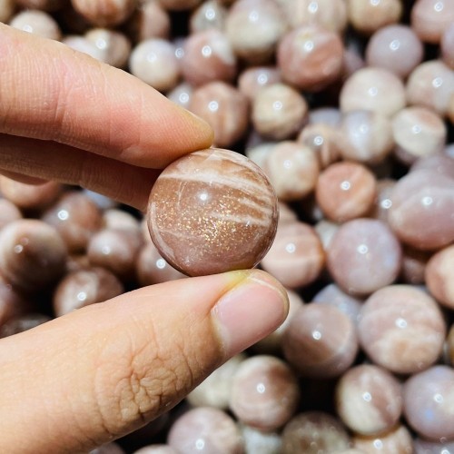 0.7-1in Beautiful Spark Sunstone Spheres Wholesale