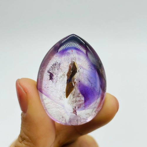 Super7 Amethyst Enhydro Crystal Teardrop Shape DIY Pendant