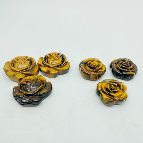 2Types Tiger Eye Flower Carving Wholesale