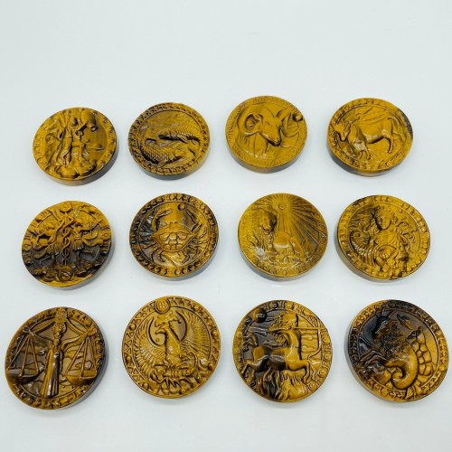 High Quality Tiger Eye Twelve Constellations Carving Wholesale