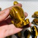 16 Pieces High Quality Tiger Eye Snails Carving