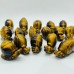 16 Pieces High Quality Tiger Eye Snails Carving