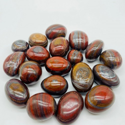 Red Yellow Tiger Eye Mixed Iron Ore Tumbled Wholesale