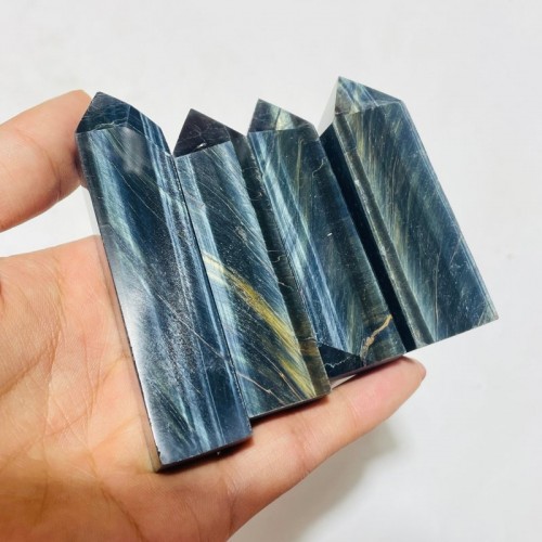 Blue Tiger Eye Four-Sided Tower Points Wholesale