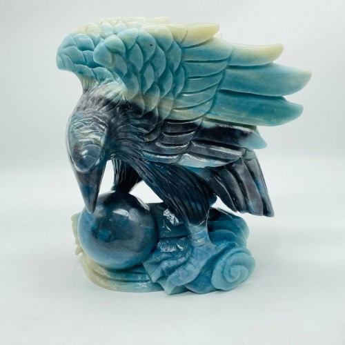 Unique Trolleite Stone Eagle And Egg Large Carving