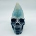 Large Trolleite Stone Indian Skull Carving