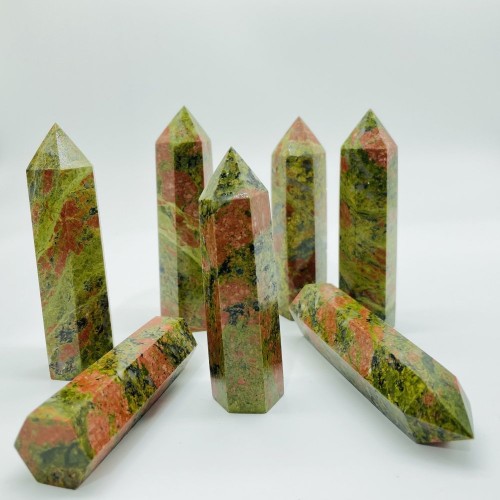 Unakite Quartz Point Tower Wholesale