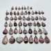 54 Pieces Red Tourmaline Different Shape Pendant