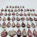 54 Pieces Red Tourmaline Different Shape Pendant