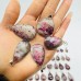 54 Pieces Red Tourmaline Different Shape Pendant