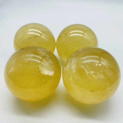 Yellow Calcite Stone Quartz Sphere Ball Wholesale