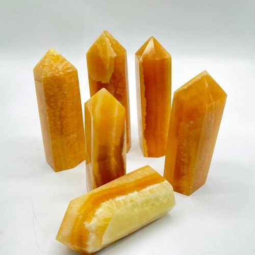 Fat Yellow Calcite Tower Points Wholesale