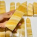 14 Pieces Yellow Calcite Stripe Tower Point