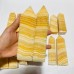 14 Pieces Yellow Calcite Stripe Tower Point