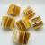 6 Pieces Stripe Yellow Calcite Stand Cube