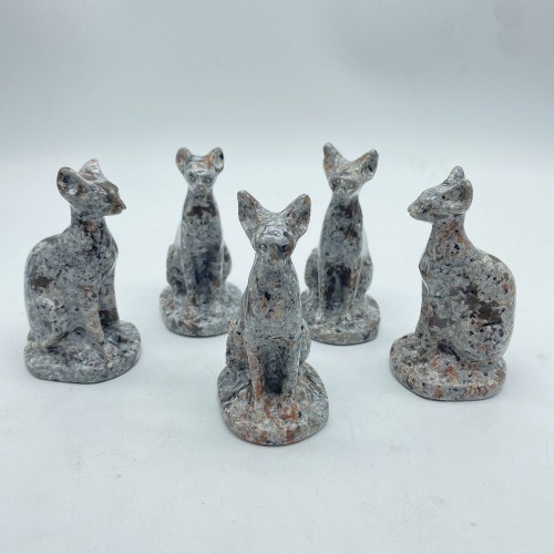 Yooperlite Stone Sphynx Hairless Cat Carving Animal Wholesale